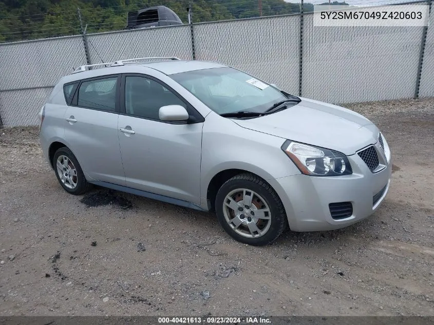 2009 Pontiac Vibe VIN: 5Y2SM67049Z420603 Lot: 40421613