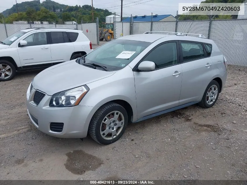 2009 Pontiac Vibe VIN: 5Y2SM67049Z420603 Lot: 40421613