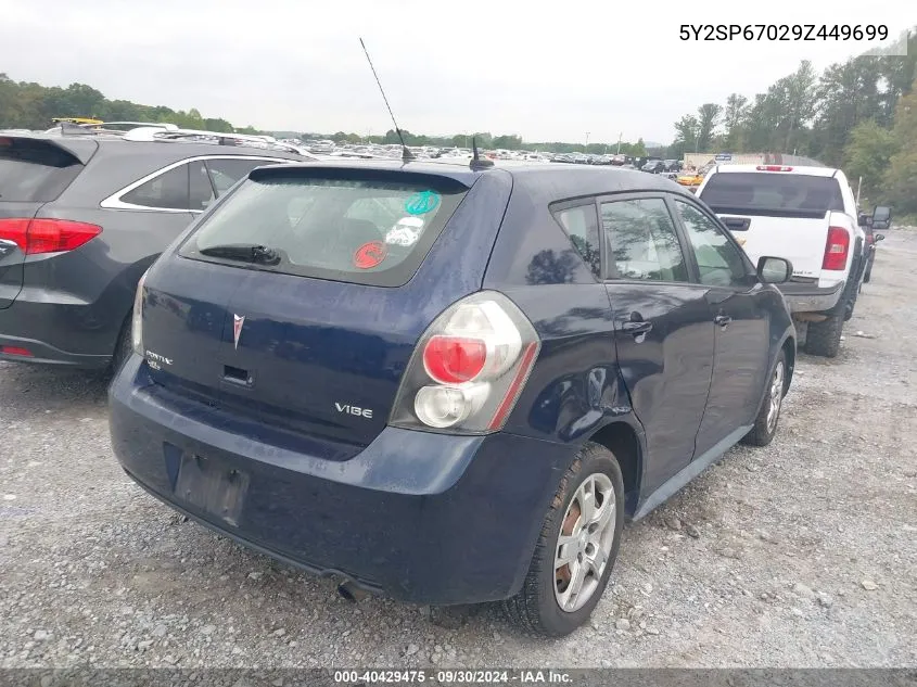 2009 Pontiac Vibe VIN: 5Y2SP67029Z449699 Lot: 40429475