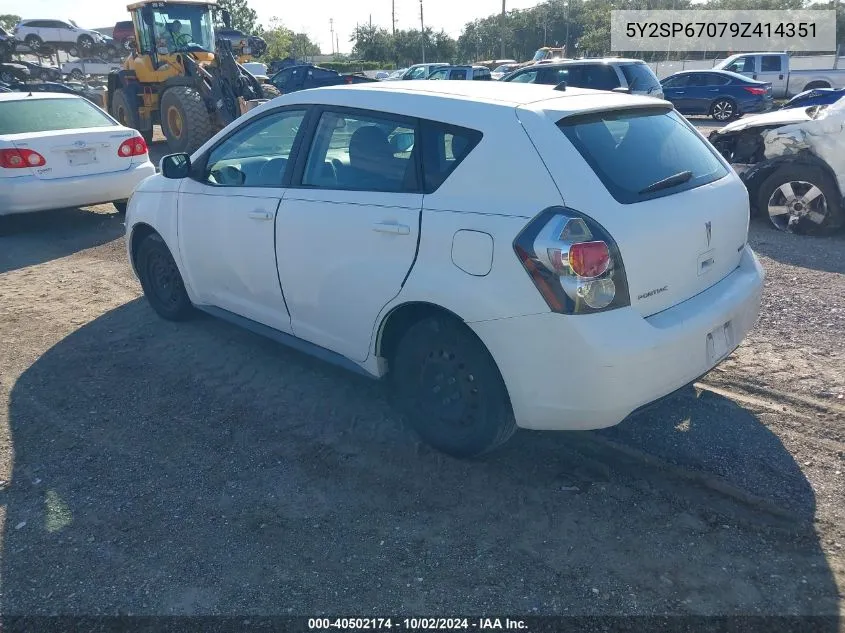 2009 Pontiac Vibe VIN: 5Y2SP67079Z414351 Lot: 40502174