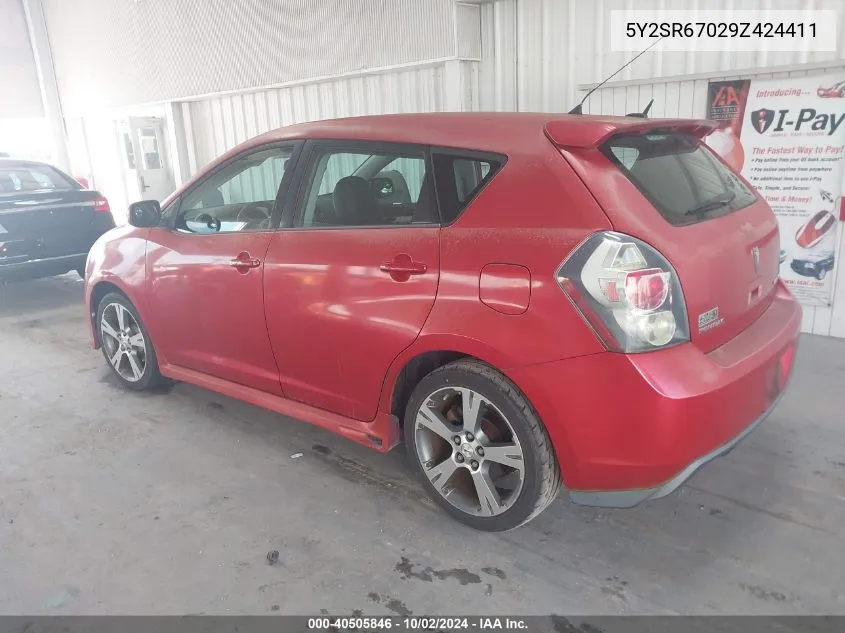 2009 Pontiac Vibe Gt VIN: 5Y2SR67029Z424411 Lot: 40505846