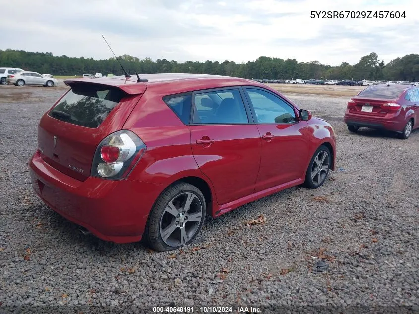 2009 Pontiac Vibe Gt VIN: 5Y2SR67029Z457604 Lot: 40548191