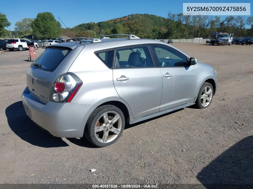 2009 Pontiac Vibe VIN: 5Y2SM67009Z475856 Lot: 40557526