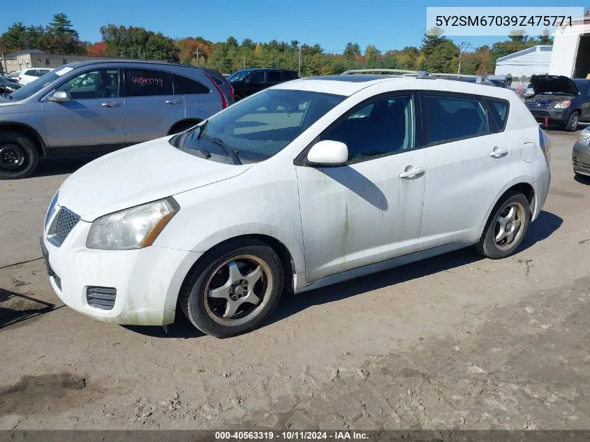 2009 Pontiac Vibe VIN: 5Y2SM67039Z475771 Lot: 40563319