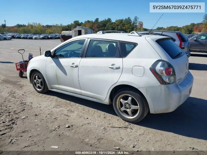 2009 Pontiac Vibe VIN: 5Y2SM67039Z475771 Lot: 40563319