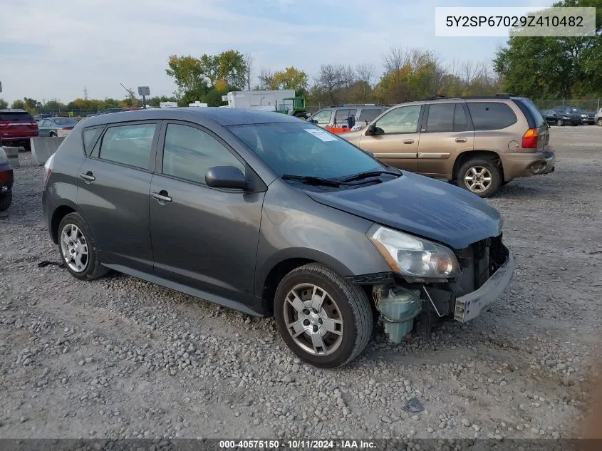 2009 Pontiac Vibe VIN: 5Y2SP67029Z410482 Lot: 40575150