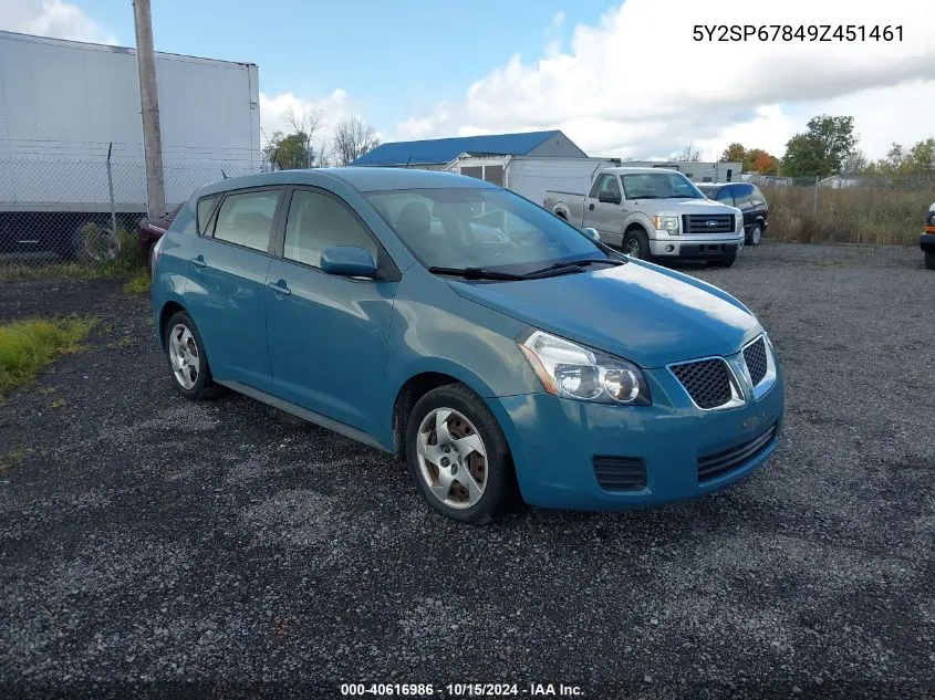 2009 Pontiac Vibe VIN: 5Y2SP67849Z451461 Lot: 40616986