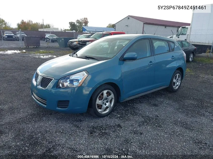 2009 Pontiac Vibe VIN: 5Y2SP67849Z451461 Lot: 40616986