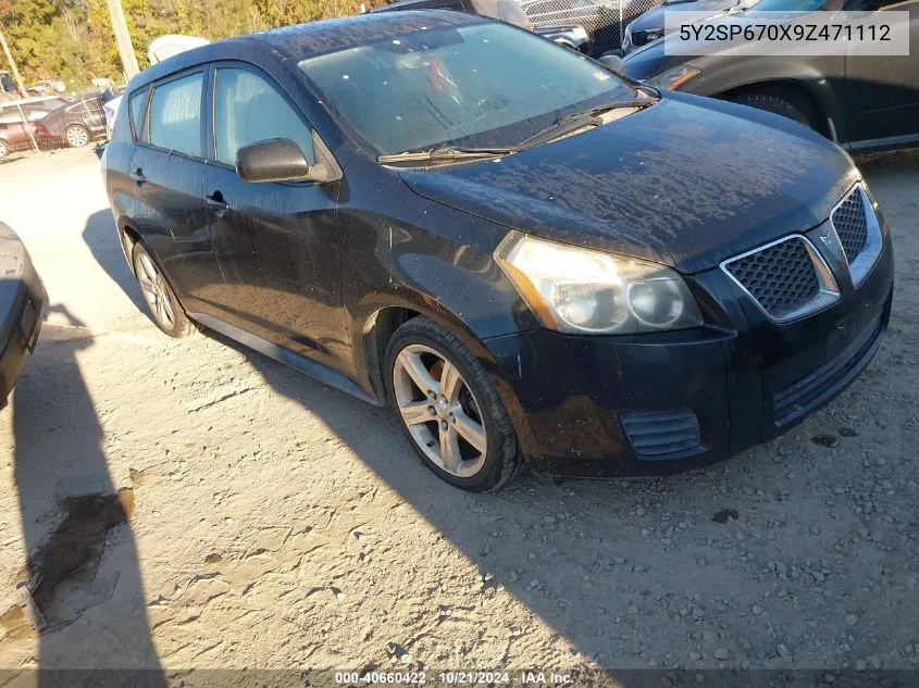 2009 Pontiac Vibe VIN: 5Y2SP670X9Z471112 Lot: 40660422