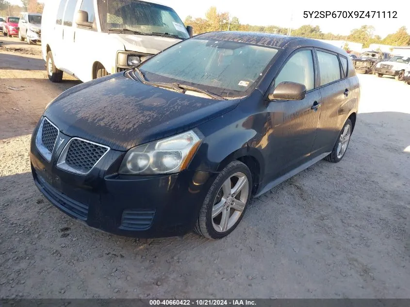 2009 Pontiac Vibe VIN: 5Y2SP670X9Z471112 Lot: 40660422