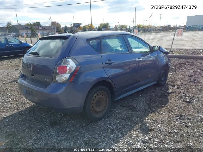 2009 Pontiac Vibe VIN: 5Y2SP67829Z474379 Lot: 40687832