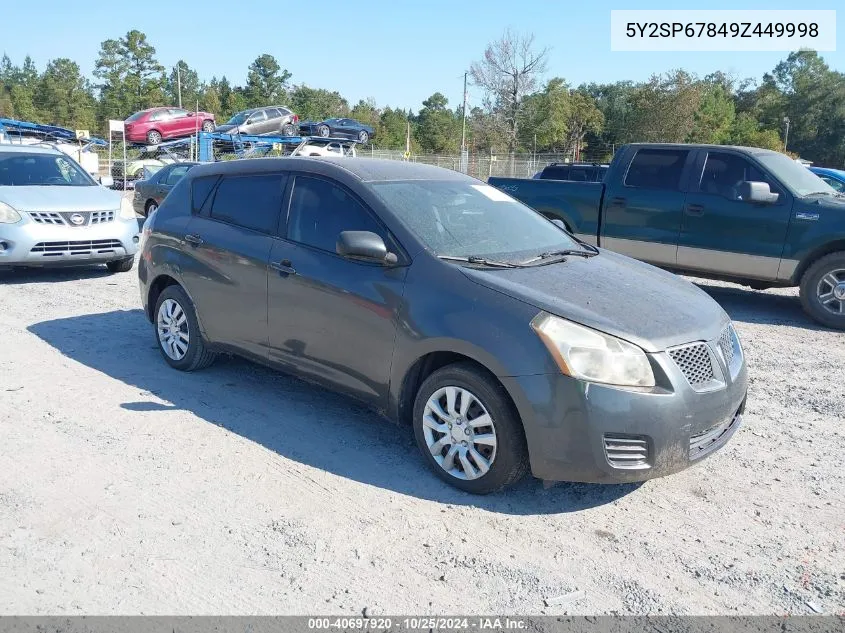 2009 Pontiac Vibe VIN: 5Y2SP67849Z449998 Lot: 40697920