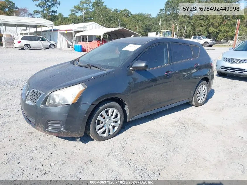 2009 Pontiac Vibe VIN: 5Y2SP67849Z449998 Lot: 40697920