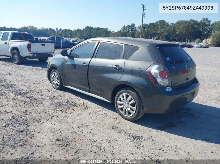 2009 Pontiac Vibe VIN: 5Y2SP67849Z449998 Lot: 40697920