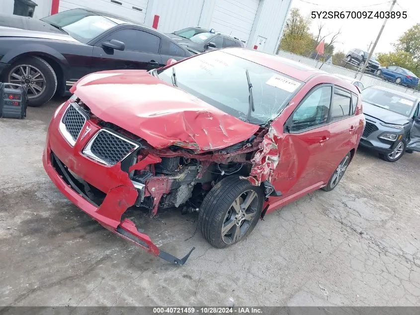 2009 Pontiac Vibe Gt VIN: 5Y2SR67009Z403895 Lot: 40721459