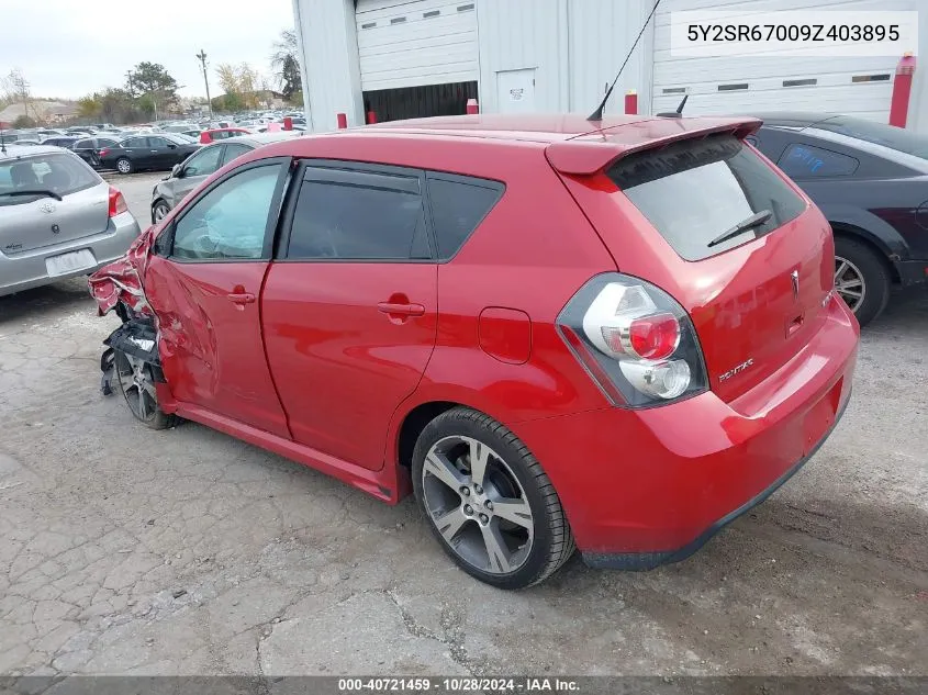 2009 Pontiac Vibe Gt VIN: 5Y2SR67009Z403895 Lot: 40721459