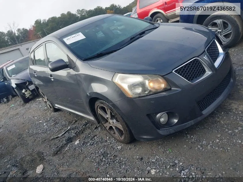 2009 Pontiac Vibe Gt VIN: 5Y2SR67019Z436582 Lot: 40740945