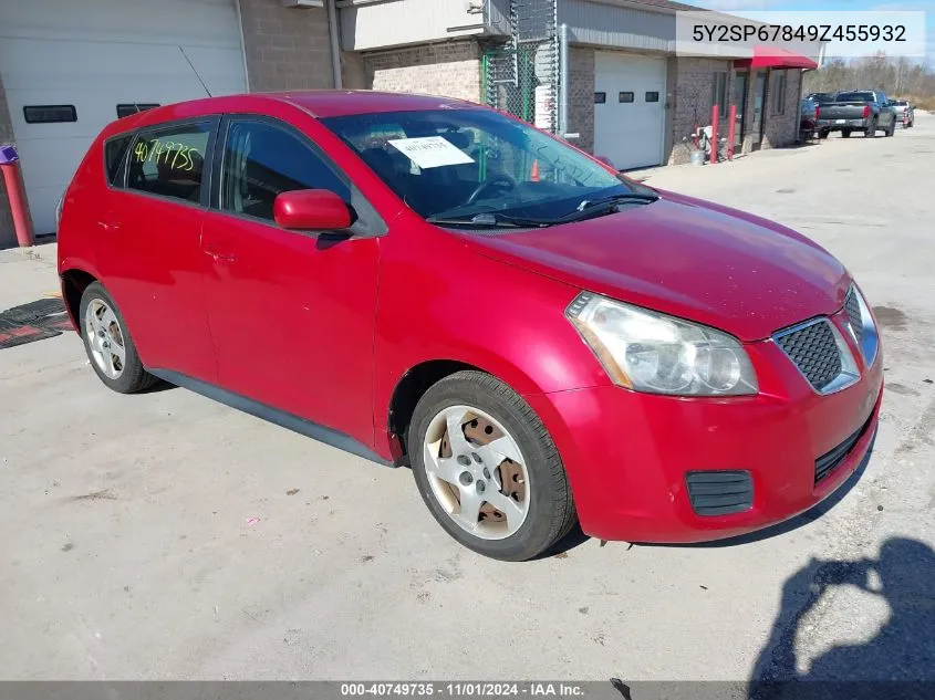 2009 Pontiac Vibe VIN: 5Y2SP67849Z455932 Lot: 40749735