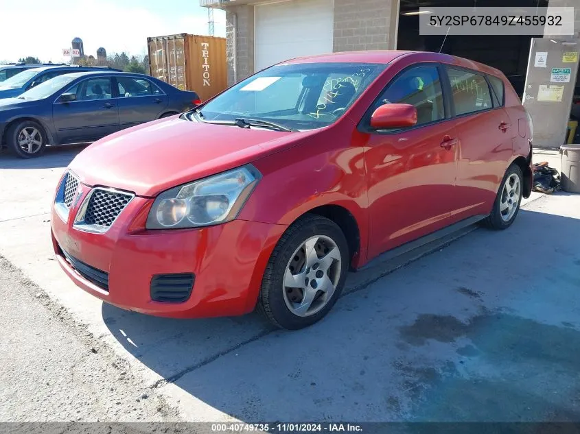 2009 Pontiac Vibe VIN: 5Y2SP67849Z455932 Lot: 40749735