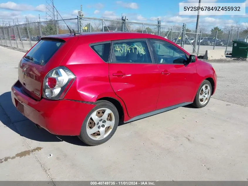 2009 Pontiac Vibe VIN: 5Y2SP67849Z455932 Lot: 40749735