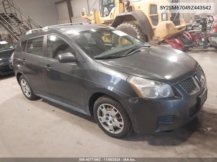 2009 Pontiac Vibe VIN: 5Y2SM67049Z443542 Lot: 40771962