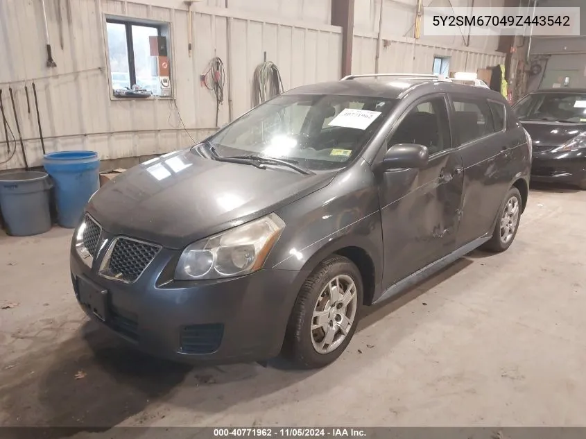 2009 Pontiac Vibe VIN: 5Y2SM67049Z443542 Lot: 40771962