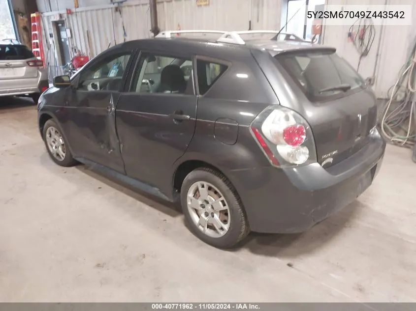 2009 Pontiac Vibe VIN: 5Y2SM67049Z443542 Lot: 40771962