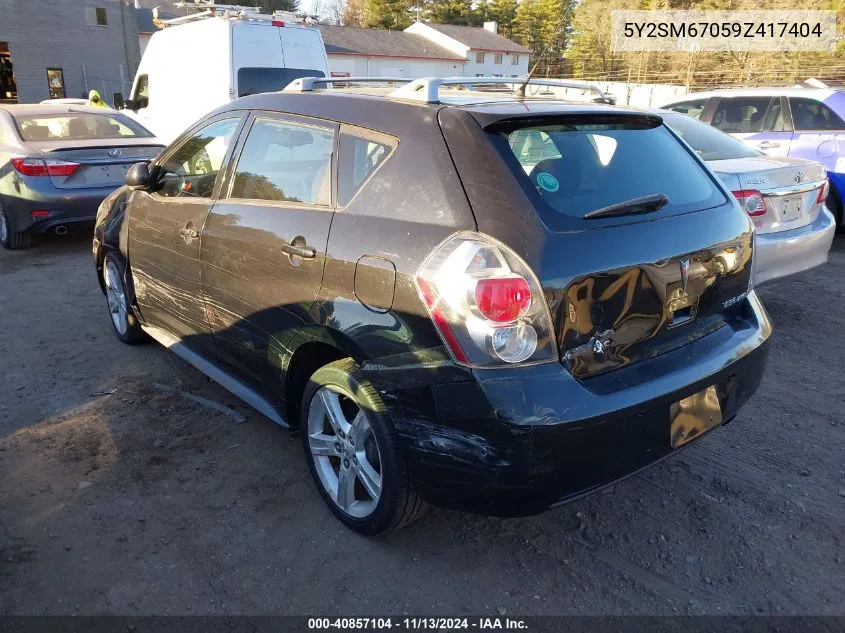 2009 Pontiac Vibe VIN: 5Y2SM67059Z417404 Lot: 40857104