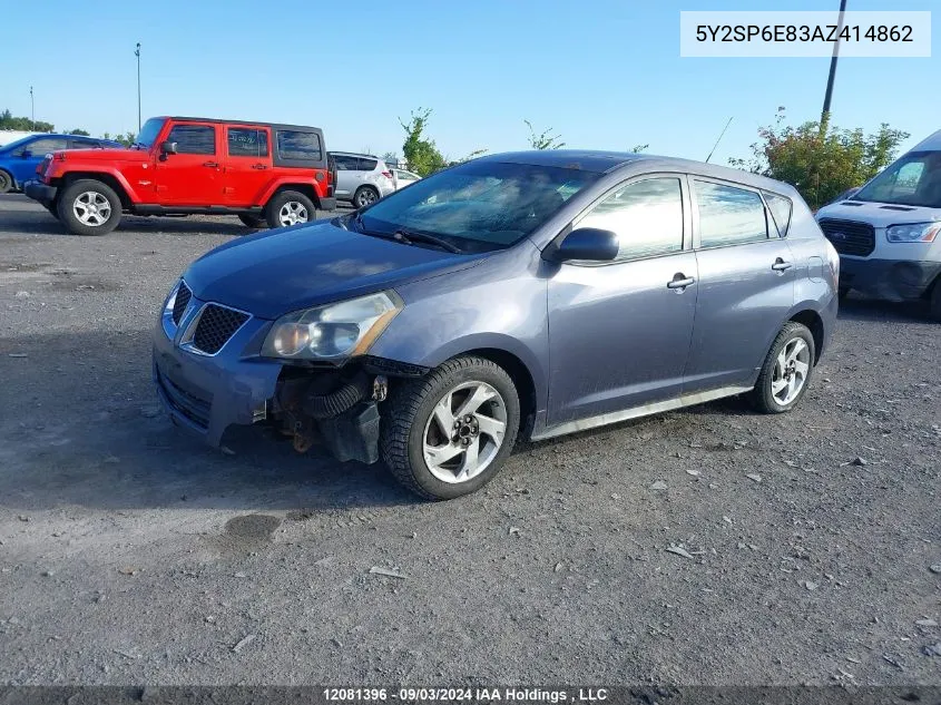 5Y2SP6E83AZ414862 2010 Pontiac Vibe