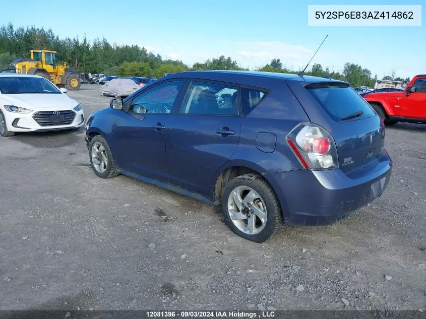 5Y2SP6E83AZ414862 2010 Pontiac Vibe