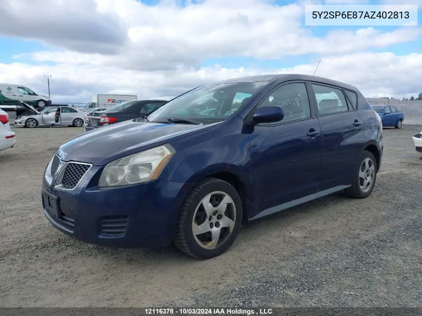 2010 Pontiac Vibe VIN: 5Y2SP6E87AZ402813 Lot: 12116378