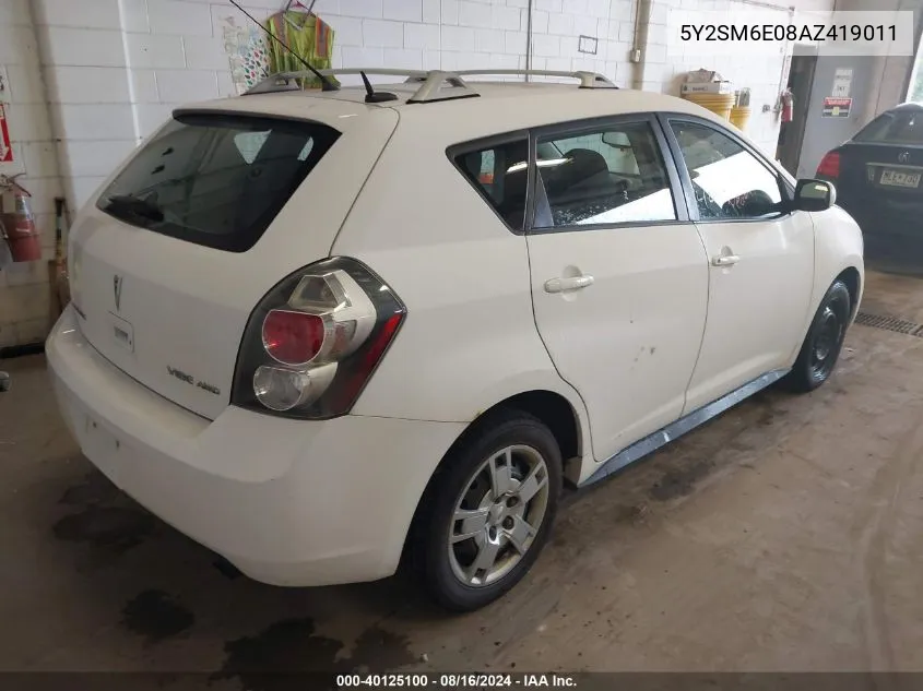 5Y2SM6E08AZ419011 2010 Pontiac Vibe