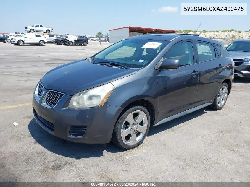 5Y2SM6E0XAZ400475 2010 Pontiac Vibe