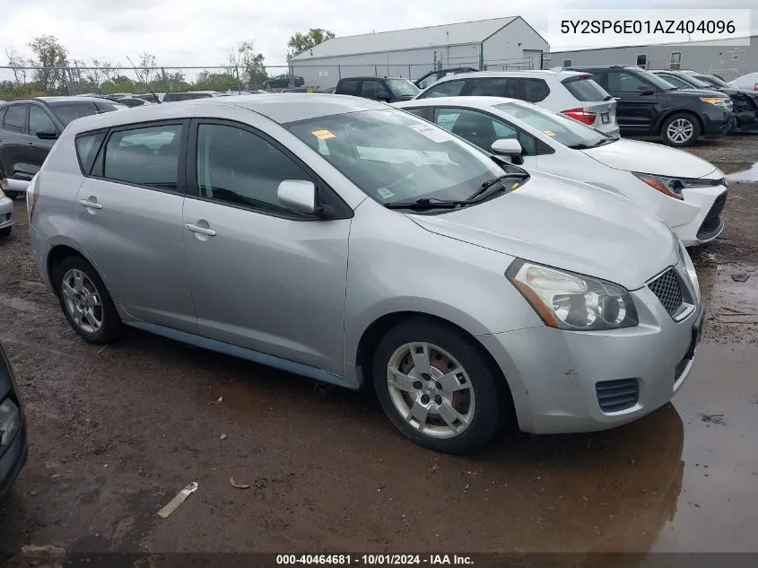 2010 Pontiac Vibe VIN: 5Y2SP6E01AZ404096 Lot: 40464681