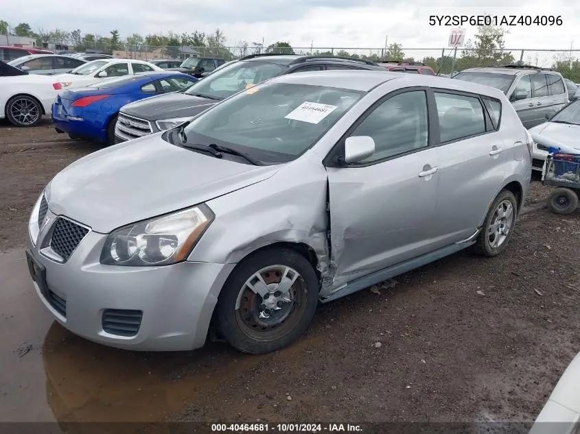 2010 Pontiac Vibe VIN: 5Y2SP6E01AZ404096 Lot: 40464681