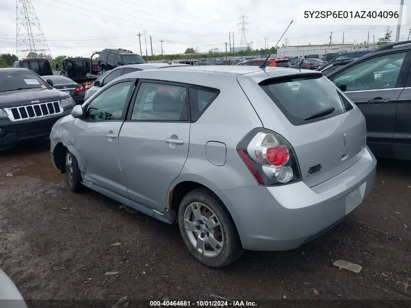 2010 Pontiac Vibe VIN: 5Y2SP6E01AZ404096 Lot: 40464681