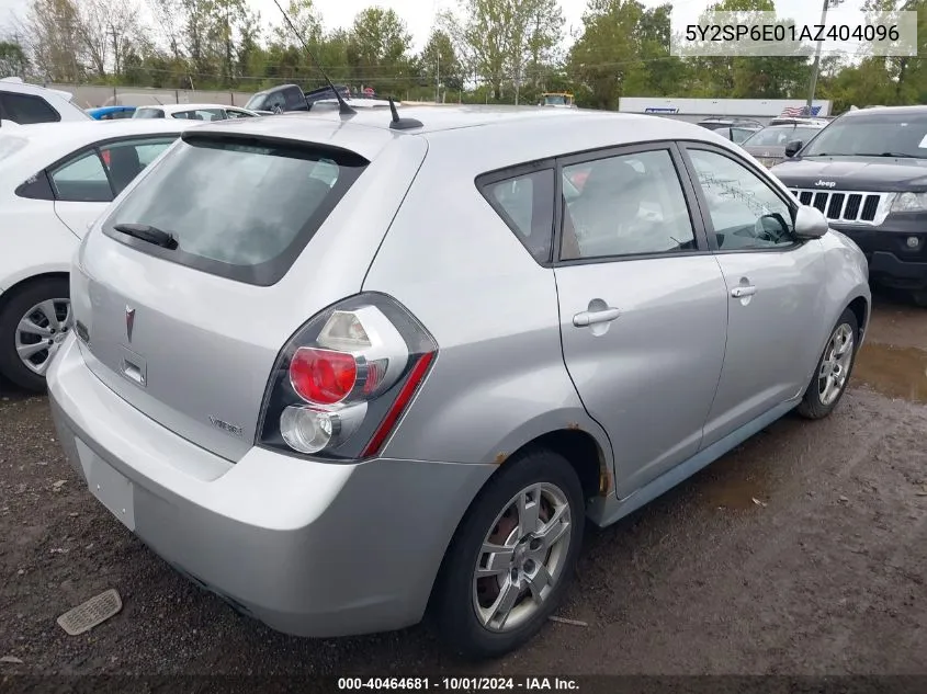 2010 Pontiac Vibe VIN: 5Y2SP6E01AZ404096 Lot: 40464681