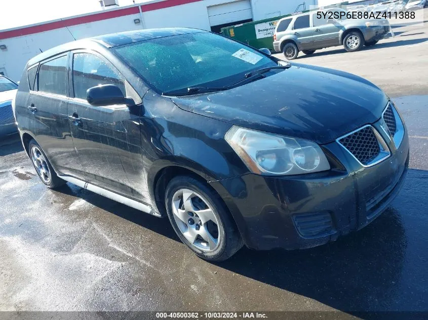 2010 Pontiac Vibe VIN: 5Y2SP6E88AZ411388 Lot: 40500362