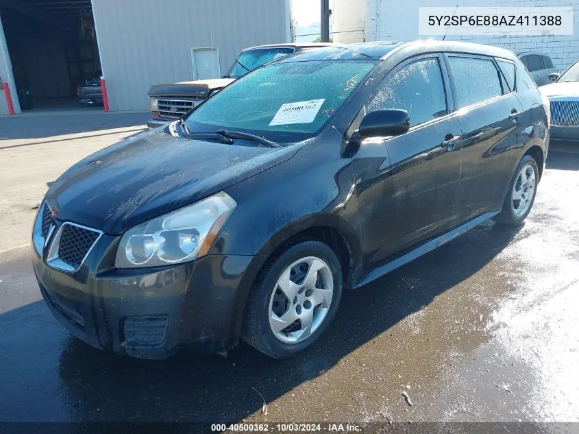 2010 Pontiac Vibe VIN: 5Y2SP6E88AZ411388 Lot: 40500362