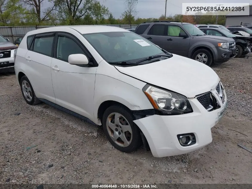 2010 Pontiac Vibe VIN: 5Y2SP6E85AZ412384 Lot: 40564648