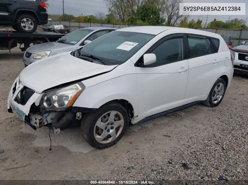 2010 Pontiac Vibe VIN: 5Y2SP6E85AZ412384 Lot: 40564648