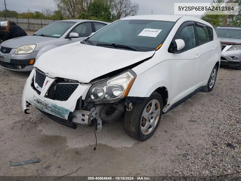 2010 Pontiac Vibe VIN: 5Y2SP6E85AZ412384 Lot: 40564648