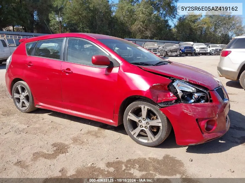 2010 Pontiac Vibe Gt VIN: 5Y2SR6E05AZ419162 Lot: 40633125