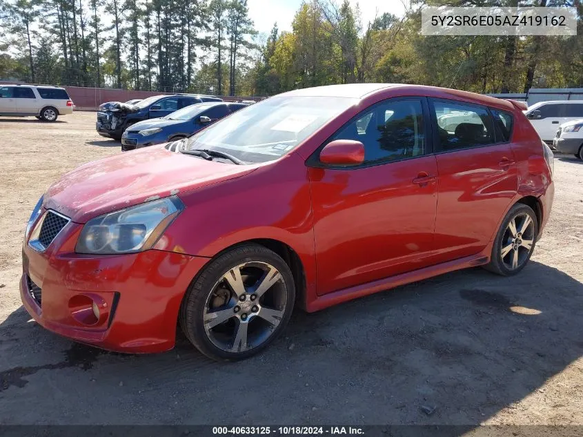 2010 Pontiac Vibe Gt VIN: 5Y2SR6E05AZ419162 Lot: 40633125