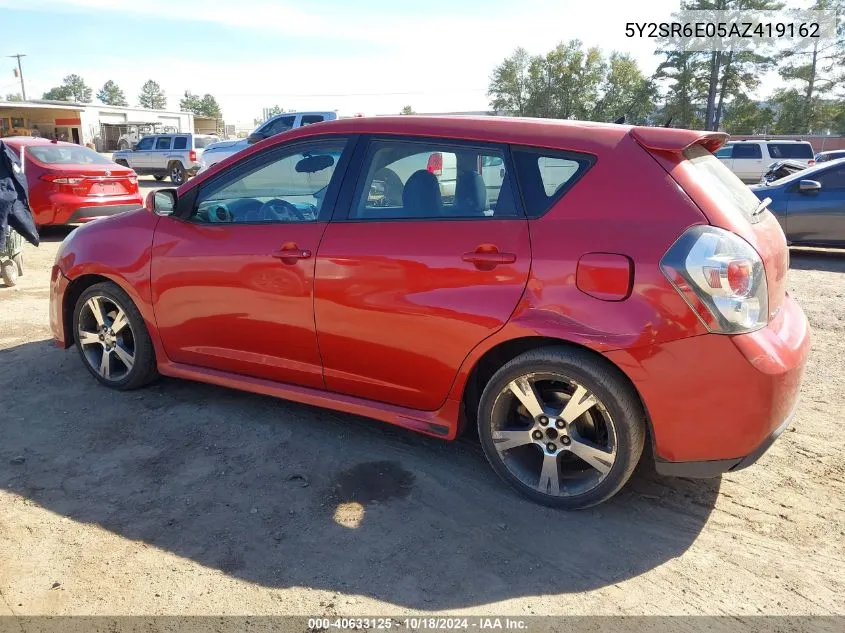 2010 Pontiac Vibe Gt VIN: 5Y2SR6E05AZ419162 Lot: 40633125