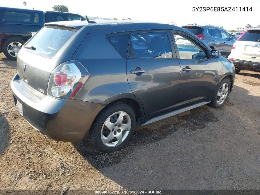 2010 Pontiac Vibe VIN: 5Y2SP6E85AZ411414 Lot: 40762210