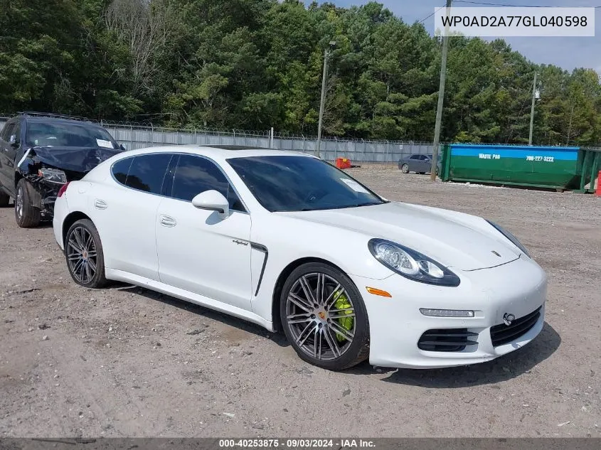 WP0AD2A77GL040598 2016 Porsche Panamera E-Hybrid S