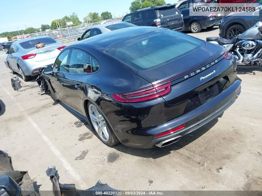 2019 Porsche Panamera E-Hybrid 4 VIN: WP0AE2A70KL124588 Lot: 40220320