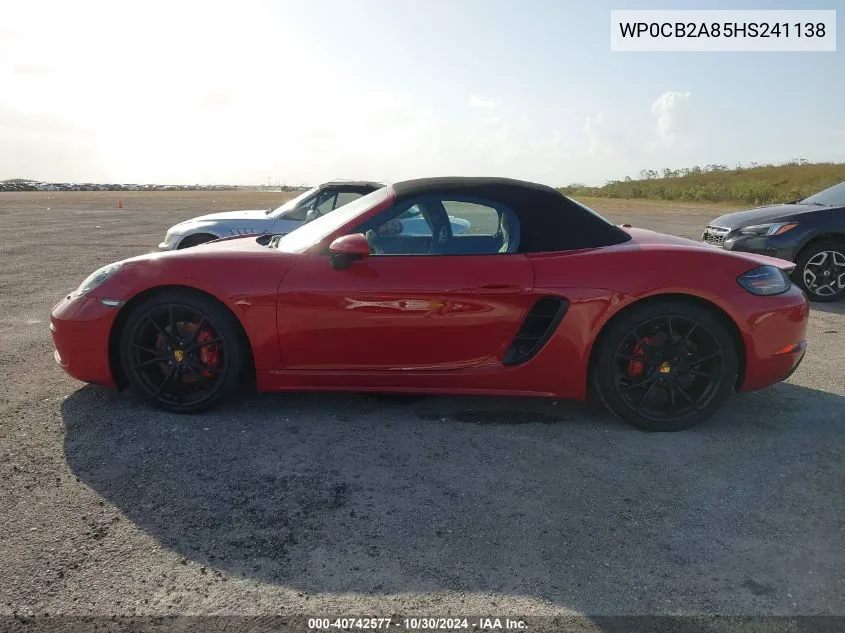 WP0CB2A85HS241138 2017 Porsche 718 Boxster S