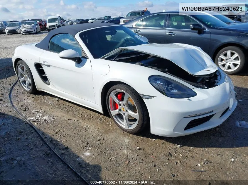 WP0CB2A87HS240623 2017 Porsche 718 Boxster S